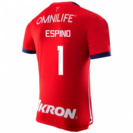 Kandiny Herren Celeste Espino #1 Rot Heimtrikot Trikot 2023/24 T-Shirt