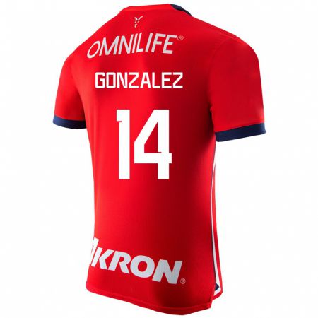 Kandiny Herren Ivonne González #14 Rot Heimtrikot Trikot 2023/24 T-Shirt