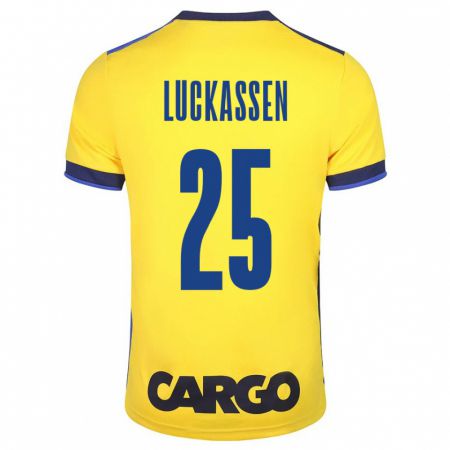 Kandiny Herren Derrick Luckassen #25 Gelb Heimtrikot Trikot 2023/24 T-Shirt
