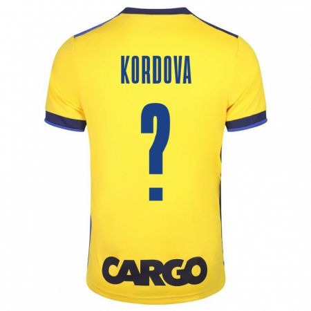 Kandiny Herren Adir Kordova #0 Gelb Heimtrikot Trikot 2023/24 T-Shirt