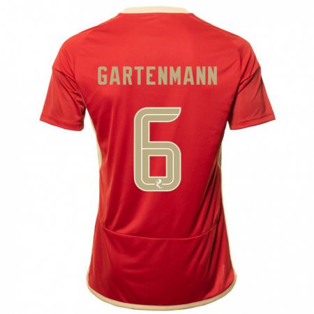 Kandiny Herren Stefan Gartenmann #6 Rot Heimtrikot Trikot 2023/24 T-Shirt