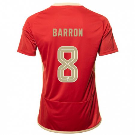Kandiny Herren Connor Barron #8 Rot Heimtrikot Trikot 2023/24 T-Shirt