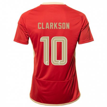 Kandiny Herren Leighton Clarkson #10 Rot Heimtrikot Trikot 2023/24 T-Shirt