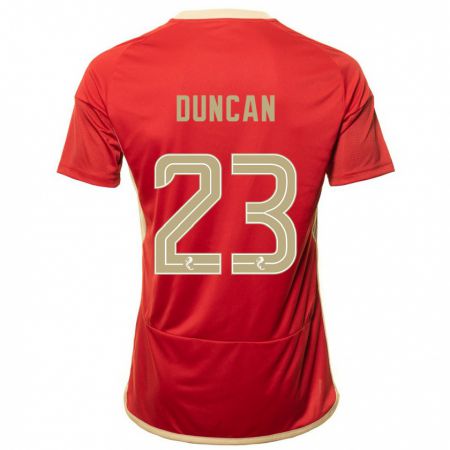 Kandiny Herren Ryan Duncan #23 Rot Heimtrikot Trikot 2023/24 T-Shirt