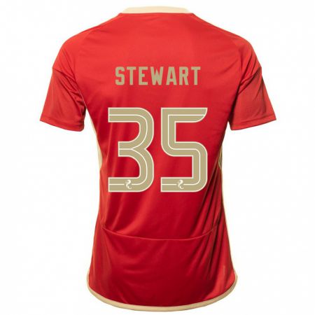 Kandiny Herren Alfie Stewart #35 Rot Heimtrikot Trikot 2023/24 T-Shirt