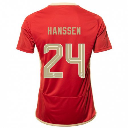 Kandiny Herren Nadine Hanssen #24 Rot Heimtrikot Trikot 2023/24 T-Shirt