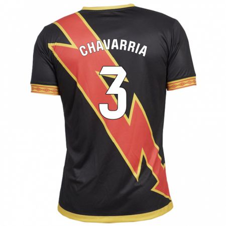 Kandiny Herren Pep Chavarría #3 Schwarz Auswärtstrikot Trikot 2023/24 T-Shirt