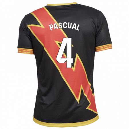 Kandiny Herren Martín Pascual #4 Schwarz Auswärtstrikot Trikot 2023/24 T-Shirt