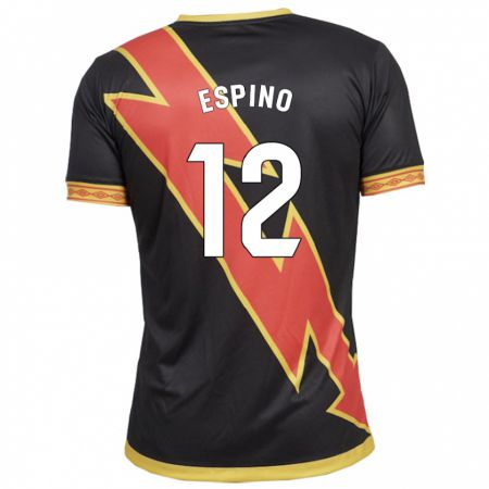 Kandiny Herren Alfonso Espino #12 Schwarz Auswärtstrikot Trikot 2023/24 T-Shirt