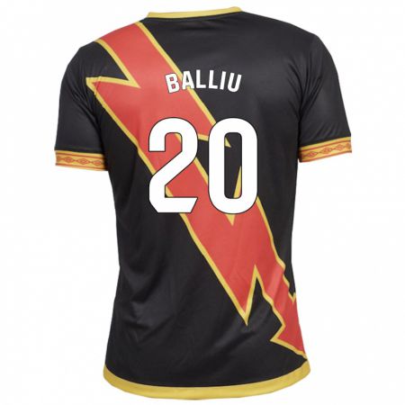 Kandiny Herren Iván Balliu #20 Schwarz Auswärtstrikot Trikot 2023/24 T-Shirt