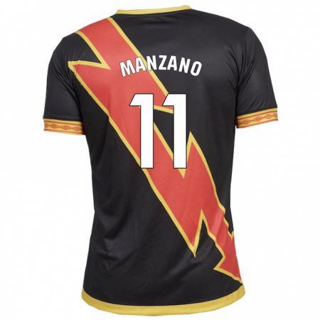 Kandiny Herren Sergio Manzano #11 Schwarz Auswärtstrikot Trikot 2023/24 T-Shirt