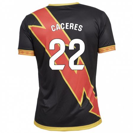 Kandiny Herren Daniel Cáceres #22 Schwarz Auswärtstrikot Trikot 2023/24 T-Shirt