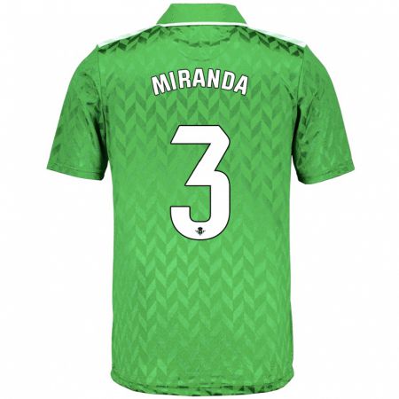 Kandiny Herren Juan Miranda #3 Grün Auswärtstrikot Trikot 2023/24 T-Shirt