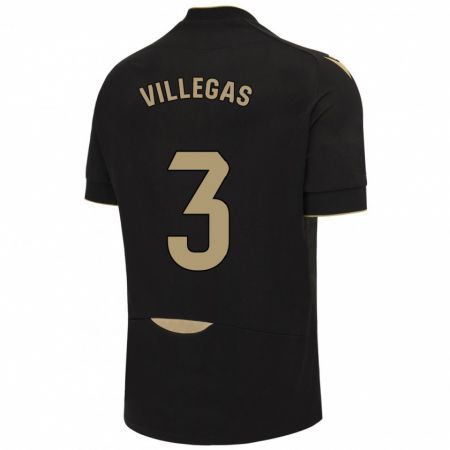Kandiny Herren Virginia Villegas Rico #3 Schwarz Auswärtstrikot Trikot 2023/24 T-Shirt