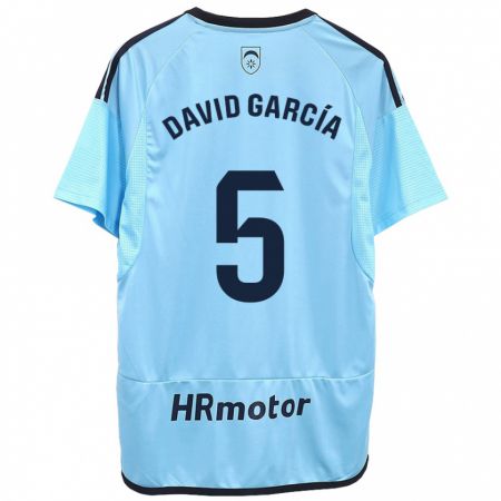 Kandiny Herren David García #5 Blau Auswärtstrikot Trikot 2023/24 T-Shirt