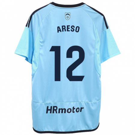 Kandiny Herren Jesús Areso #12 Blau Auswärtstrikot Trikot 2023/24 T-Shirt