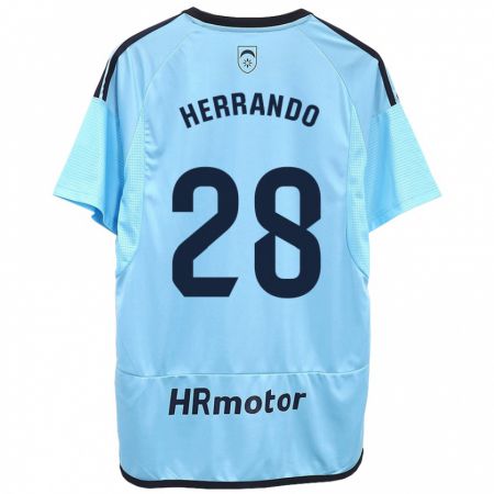 Kandiny Herren Jorge Herrando #28 Blau Auswärtstrikot Trikot 2023/24 T-Shirt