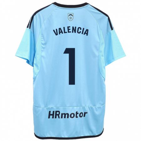 Kandiny Herren Pablo Valencia #1 Blau Auswärtstrikot Trikot 2023/24 T-Shirt