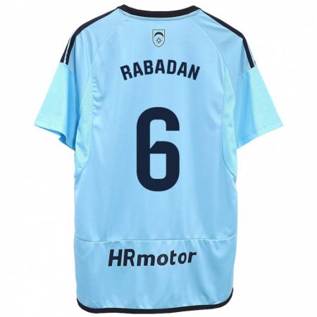 Kandiny Herren David Rabadán #6 Blau Auswärtstrikot Trikot 2023/24 T-Shirt