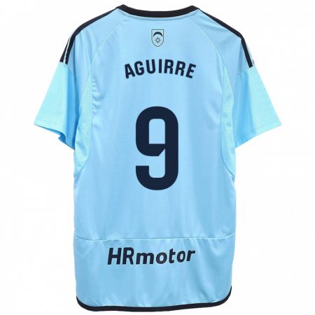 Kandiny Herren Jorge Aguirre #9 Blau Auswärtstrikot Trikot 2023/24 T-Shirt