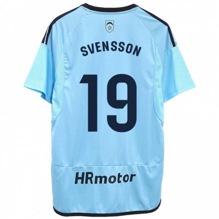 Kandiny Herren Max Svensson #19 Blau Auswärtstrikot Trikot 2023/24 T-Shirt