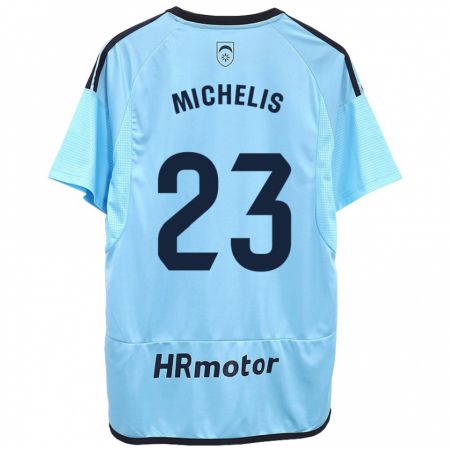 Kandiny Herren Nikolaos Michelis #23 Blau Auswärtstrikot Trikot 2023/24 T-Shirt