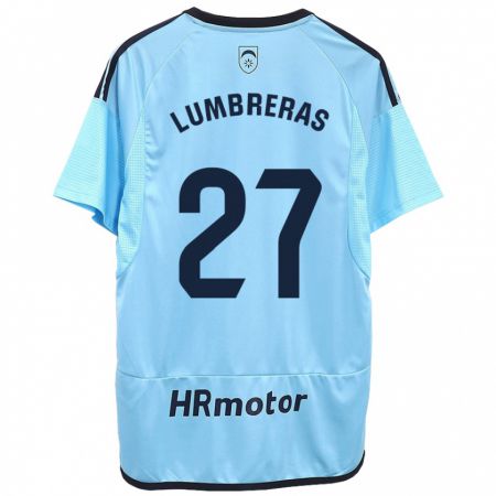 Kandiny Herren Carlos Lumbreras #27 Blau Auswärtstrikot Trikot 2023/24 T-Shirt