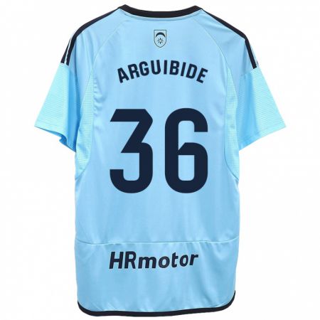 Kandiny Herren Iñigo Arguibide #36 Blau Auswärtstrikot Trikot 2023/24 T-Shirt