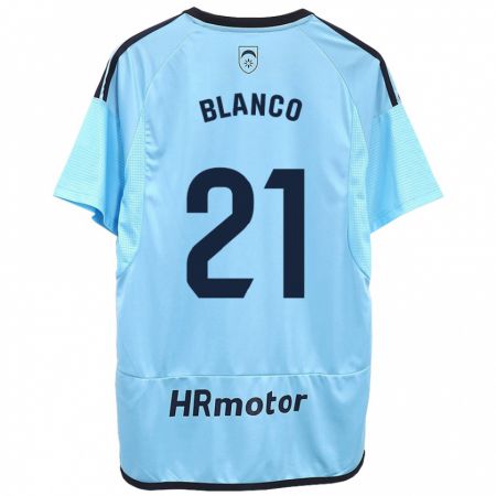 Kandiny Herren Alexia Blanco Llacuno #21 Blau Auswärtstrikot Trikot 2023/24 T-Shirt