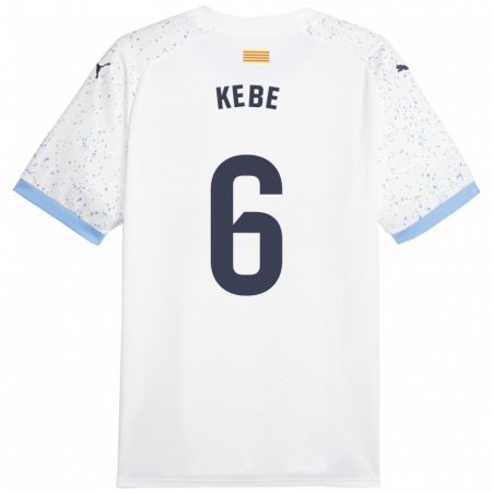 Kandiny Herren Ibrahima Kébé #6 Weiß Auswärtstrikot Trikot 2023/24 T-Shirt