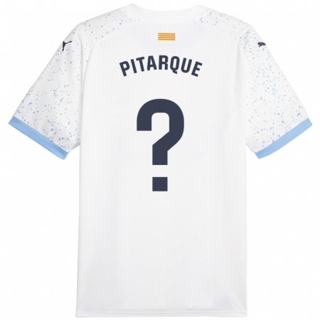 Kandiny Herren Víctor Pitarque #0 Weiß Auswärtstrikot Trikot 2023/24 T-Shirt
