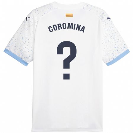 Kandiny Herren Arnau Coromina #0 Weiß Auswärtstrikot Trikot 2023/24 T-Shirt