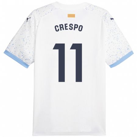Kandiny Herren Lydia Crespo #11 Weiß Auswärtstrikot Trikot 2023/24 T-Shirt