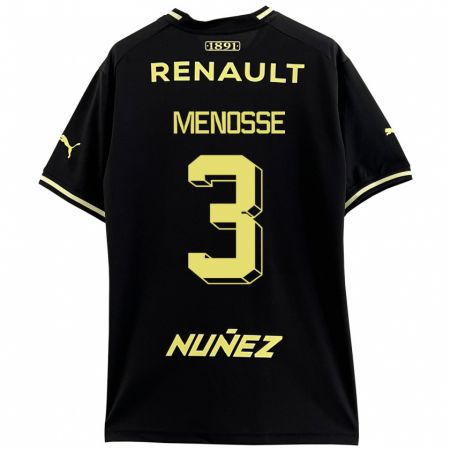 Kandiny Herren Hernán Menosse #3 Schwarz Auswärtstrikot Trikot 2023/24 T-Shirt