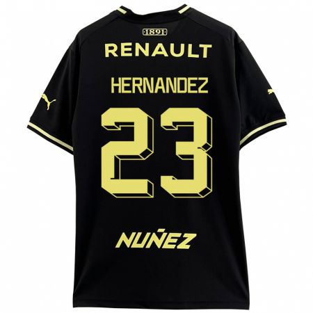 Kandiny Herren Abel Hernández #23 Schwarz Auswärtstrikot Trikot 2023/24 T-Shirt