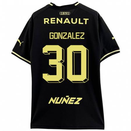 Kandiny Herren Ángel González #30 Schwarz Auswärtstrikot Trikot 2023/24 T-Shirt