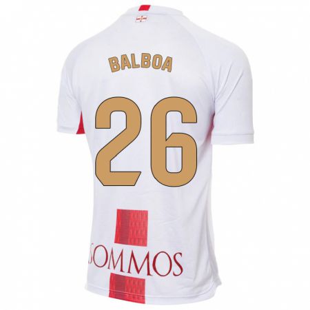 Kandiny Herren Álex Balboa #26 Weiß Auswärtstrikot Trikot 2023/24 T-Shirt