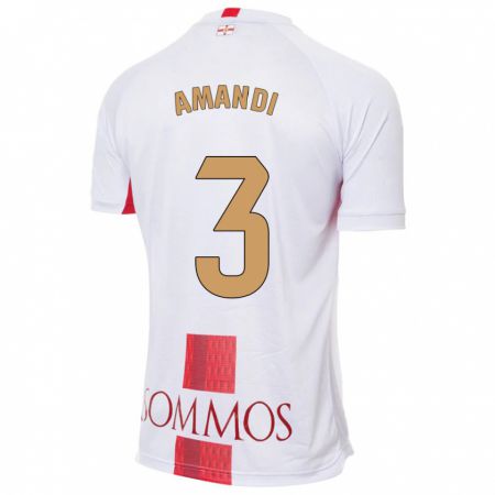 Kandiny Herren Iván Amandi #3 Weiß Auswärtstrikot Trikot 2023/24 T-Shirt
