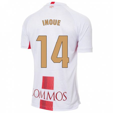 Kandiny Herren Moe Inoue #14 Weiß Auswärtstrikot Trikot 2023/24 T-Shirt
