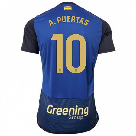 Kandiny Herren Antonio Puertas #10 Marine Auswärtstrikot Trikot 2023/24 T-Shirt