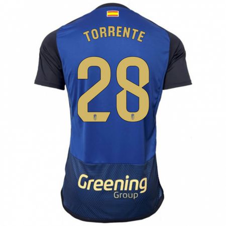 Kandiny Herren Raúl Torrente #28 Marine Auswärtstrikot Trikot 2023/24 T-Shirt