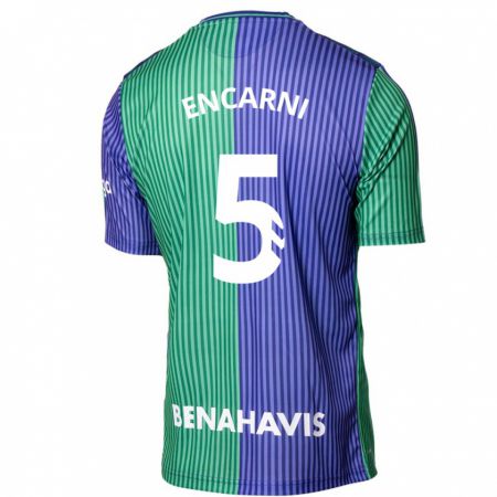 Kandiny Herren Encarni #5 Grün Blau Auswärtstrikot Trikot 2023/24 T-Shirt
