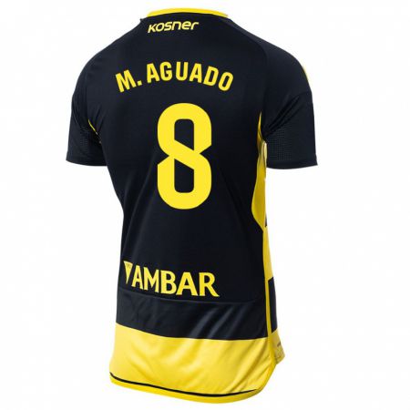 Kandiny Herren Marc Aguado #8 Schwarz Gelb Auswärtstrikot Trikot 2023/24 T-Shirt