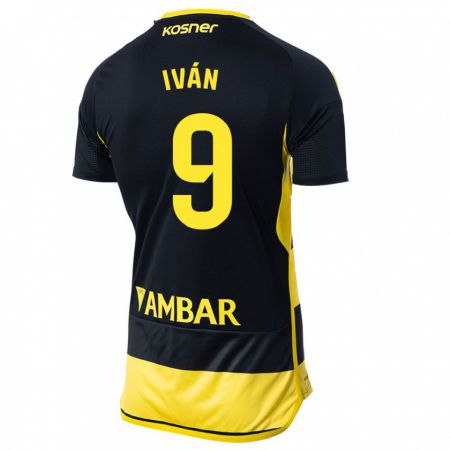 Kandiny Herren Iván Azón #9 Schwarz Gelb Auswärtstrikot Trikot 2023/24 T-Shirt