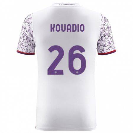 Kandiny Herren Eddy Kouadio #26 Weiß Auswärtstrikot Trikot 2023/24 T-Shirt