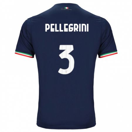 Kandiny Herren Luca Pellegrini #3 Marine Auswärtstrikot Trikot 2023/24 T-Shirt