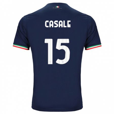 Kandiny Herren Nicolò Casale #15 Marine Auswärtstrikot Trikot 2023/24 T-Shirt