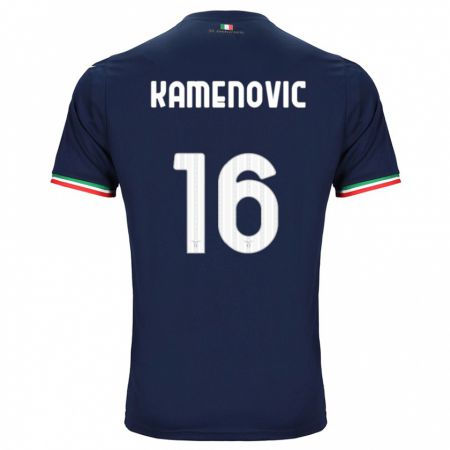 Kandiny Herren Dimitrije Kamenović #16 Marine Auswärtstrikot Trikot 2023/24 T-Shirt