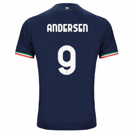 Kandiny Herren Signe Holt Andersen #9 Marine Auswärtstrikot Trikot 2023/24 T-Shirt