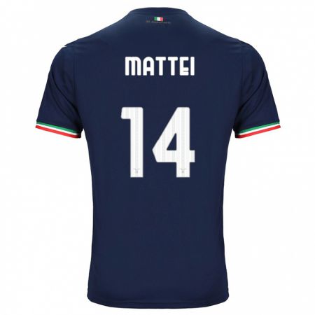 Kandiny Herren Sarah Mattei #14 Marine Auswärtstrikot Trikot 2023/24 T-Shirt